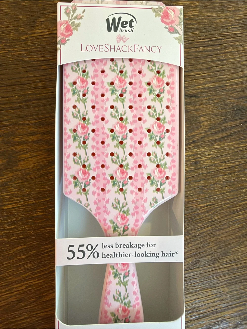 New in box LoveShackFancy x Target Wet Brush Paddle Detangler in Pink Floral
